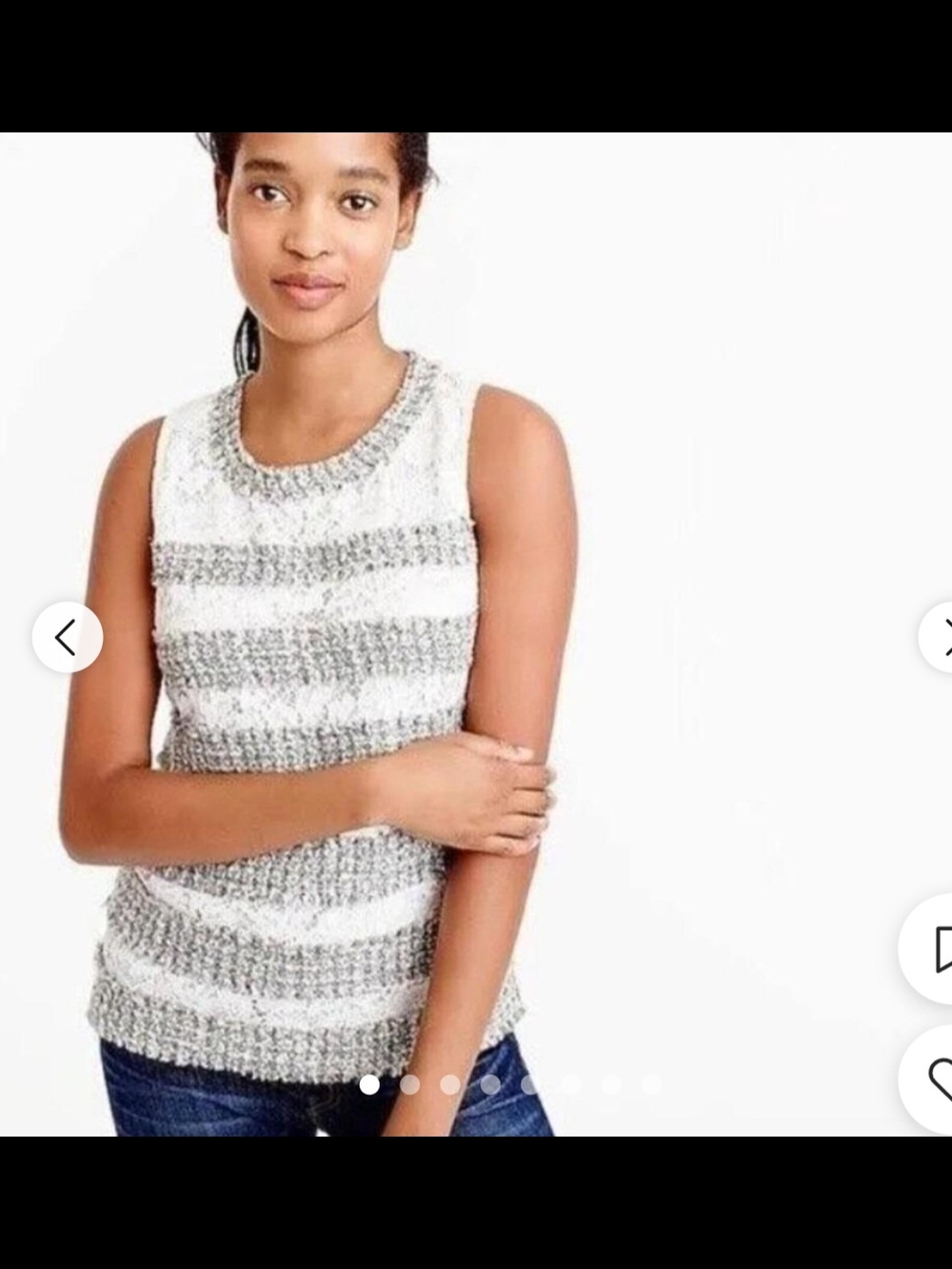 J. Crew Med Two Tone Lace Blouse Formal Office Chic Dressy Tank Summer Date Nigh